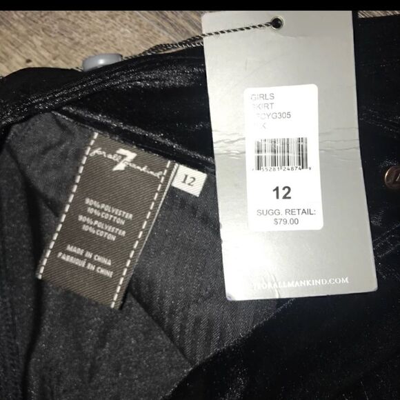 7 For All Mankind Girls Skirt: 12 - Picture 2 of 3